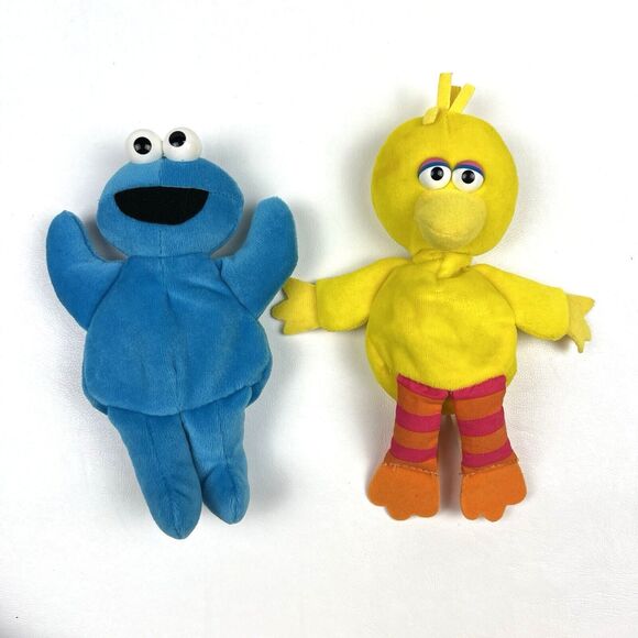 APPLAUSE Sesame Street Bean Bag Plush Big Bird Cookie Monster Lot VTG 90s 1997 - Picture 1 of 7
